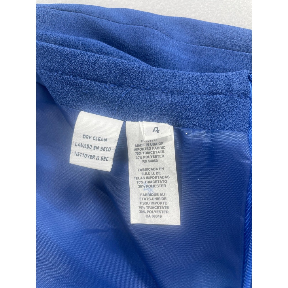 Christian Dior Vintage Royal Blue Skirt Suit Set Blazer Pencil Skirt Size 4 - Picture 14 of 14